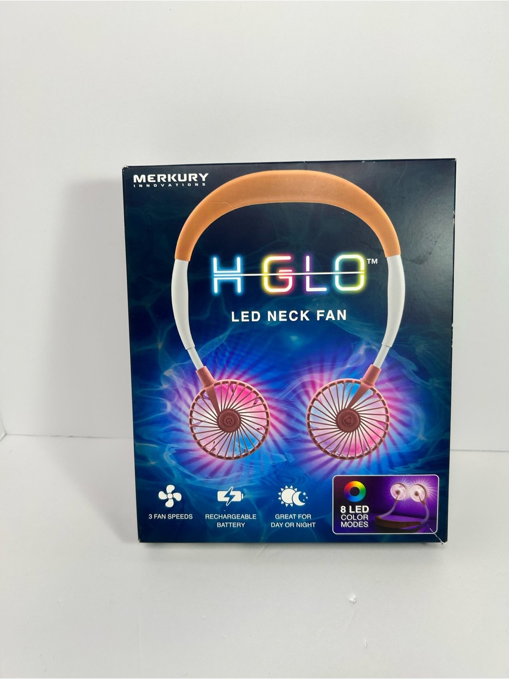 H GLO LED Neck Fan — Pink/White